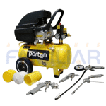 COMPRESOR PORTEN PCO-0224YK 2HP-24LT + KIT 5 PIEZAS