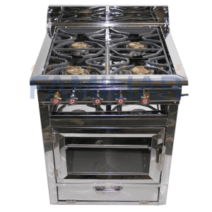 COCINA INDUSTRIAL OBANDO 4 Q CON HORNO A. INOX