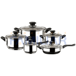 JUEGO DE OLLAS MAGEFESA A. INOX. FAMILY 10 PIEZAS INDUCCION