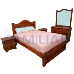 JUEGO DE DORMITORIO IMBA DANES 2PLZ. 4PZ. C/PEINADORA Y LUZ