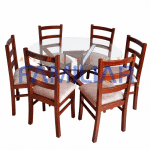 JUEGO DE COMEDOR OÑ REDONDO DE VIDRIO C/6 SILLAS